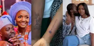 Adekunle Gold and Simi get new tattoos with a message for each other (video)