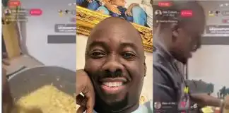 Billionaire, Obi Cubana shows off cooking skills enters kitchen to cook for his family (Video)