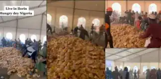 Drama as Nigerians hustle for bread during election campaign in Ilorin (Video)
