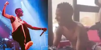 Wizkid seen getting back massage following energetic performance at concert