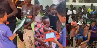 Wizkid’s son, Zion gives out his toys to kids at orphanage home in Ghana (Photos/Video)