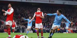 Arsenal 1-3 Manchester City: Pep Guardiola's side go top with victory at Emirates