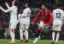 Manchester united 2-2 Leeds united; Sancho snatches point for Manchester United against managerless Leeds