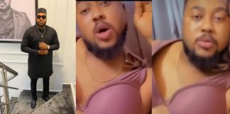 “What’s the difference between you, James Brown and Bobrisky” Actor Nosa Rex stirs reactions as he wears a bra, gets a new title (Video)