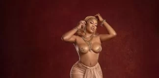 Toyin Lawani poses topless ahead of her birthday (+18 Photos) Toyin Lawani
