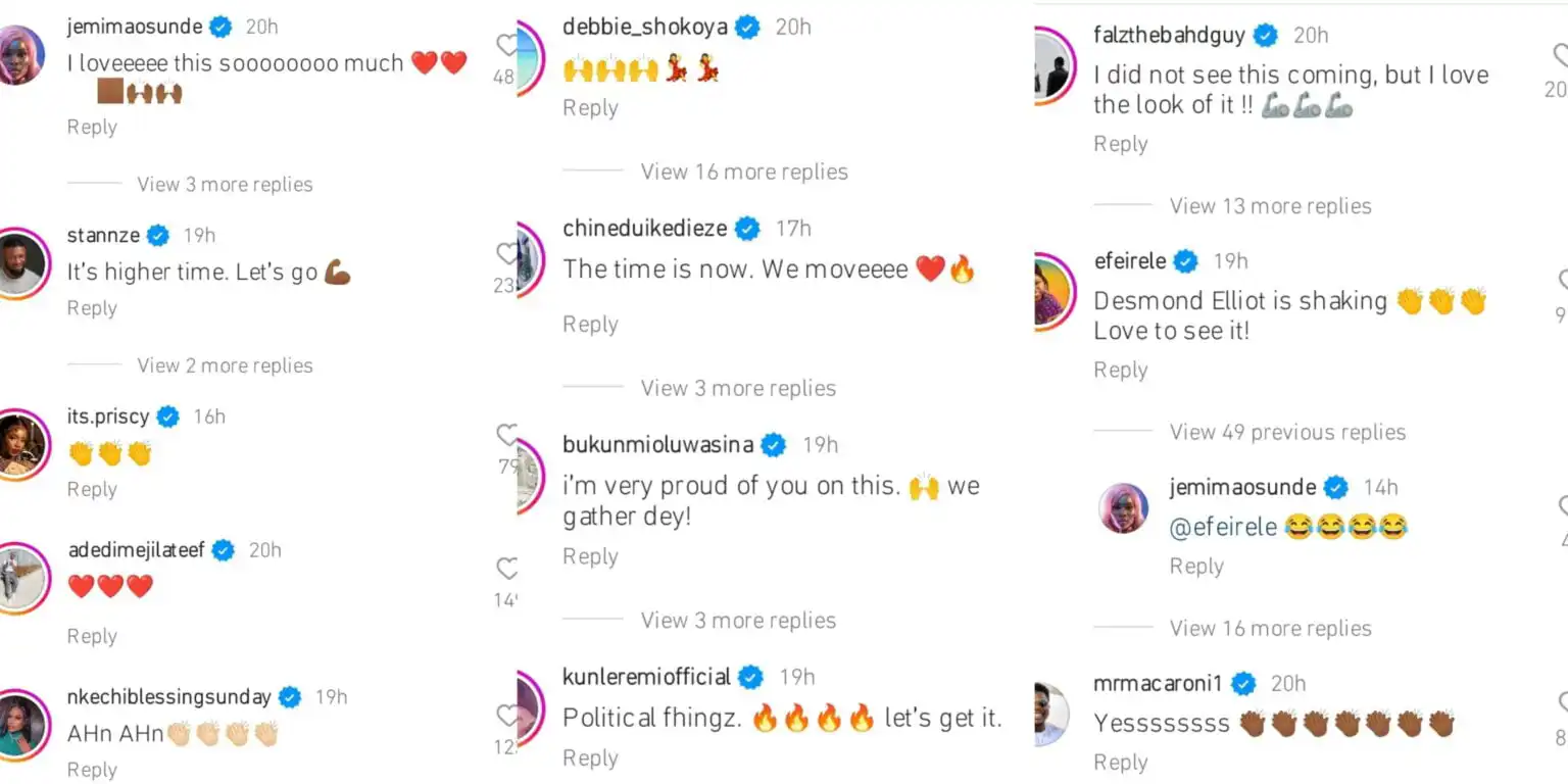 Celebrities react as Olumide Oworu declares interest to run for Lagos State House of Assembly Kemi Filani blog min 1536x768 1