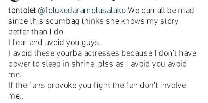 Fat fool Tonto Dikeh drags Foluke Daramola Kemi Filani blog 1 min