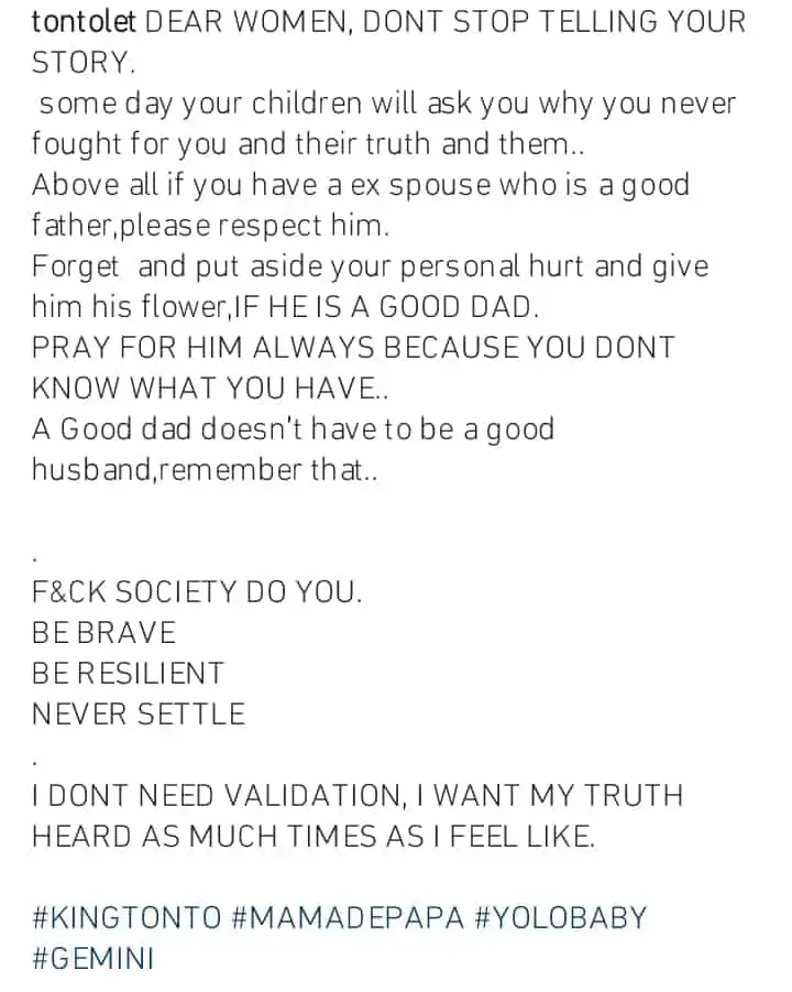 I dont need validation I want my truth to be heard Tonto Dikeh Kemi Filani blog