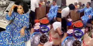 “I am up for adoption” Man begs Bobrisky as he shows off his food items for his household (Video)
