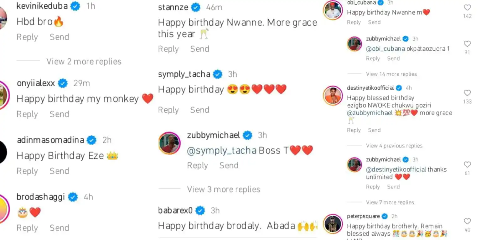 Obi Cubana Peter Okoye and more celebrate Zubby Michael birthday Kemi Filani blog 1536x768 1