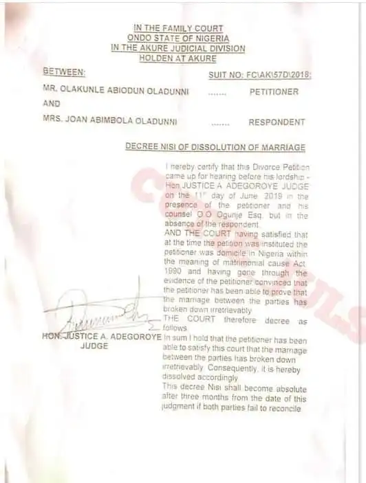 Olakunle Churchill divorce papers to Bimbo Coker Kemi Filani blog min