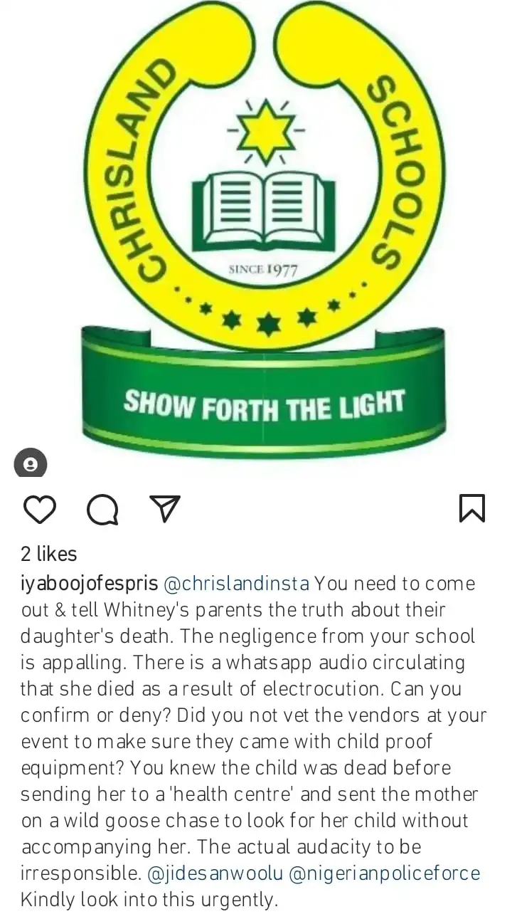 The audacity to be irresponsible Iyabo Ojo calls out Chrisland School Kemi Filani blog min 1
