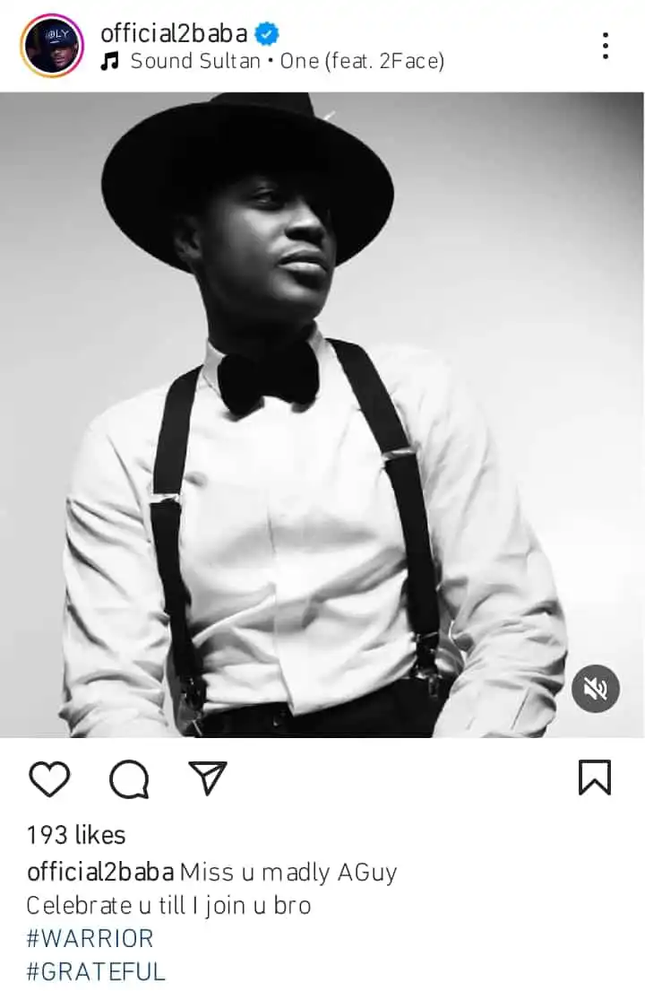 Till I join you 2baba remembers late Sound Sultan almost two years after his death Kemi Filani blog 1