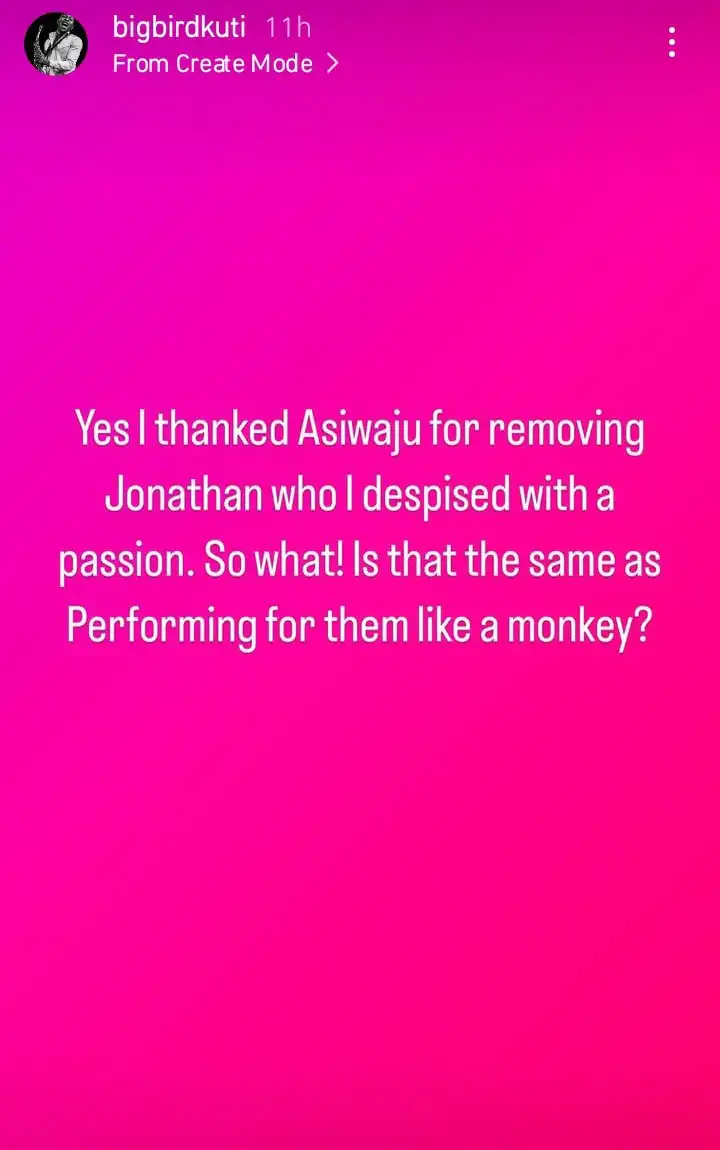 Yes I thank Tinubu for removing Jonathan Seun Kuti admits Kemi Filani blog min