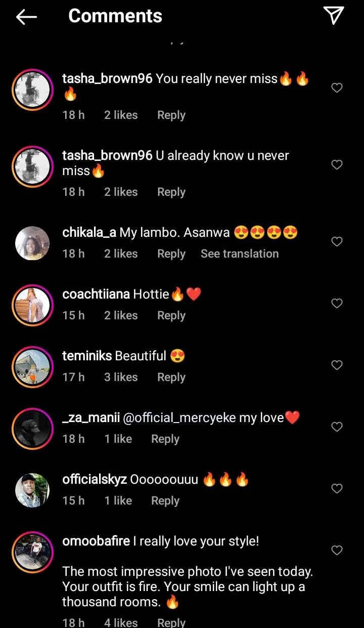"You really never miss" Maria Chike Benjamin, Angel Smith, Broda Shaggy, Sharon Ooja react after Mercy Eke Shared New Photos on social media 3 19ffa620c82e099cd782e285e54153ff
