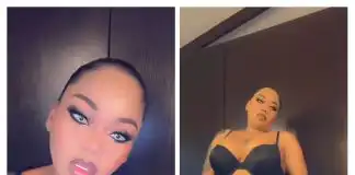 Backlash as Toyin Lawani strips down to lingerie for Mother’s Day celebration