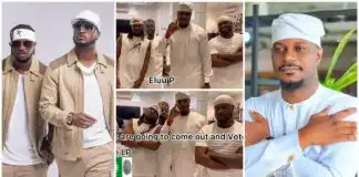 GRV visits PSquare’s mansion, sings ‘Ellu P’ as he solicits votes from Lagosians