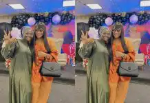 Nollywood actress, Nkechi Blessing Sunday is in a joyful mood as she meets with sensational gospel singer, Adeyinka Alaseyori. Taking to her Instagram page, Nkechi Blessing shared a picture of herself and Alaseyori after they met at the birthday celebration of Oluwatoyin, the owner of Royal Hugs Surprises. In her caption, Nkechi Blessing thanked Alaseyori for blessing them with wonderful spiritual songs.