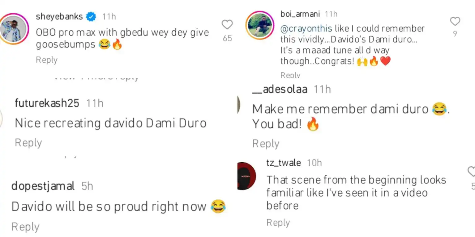 Reactions as Crayon pays tribute to Davido with his new song video