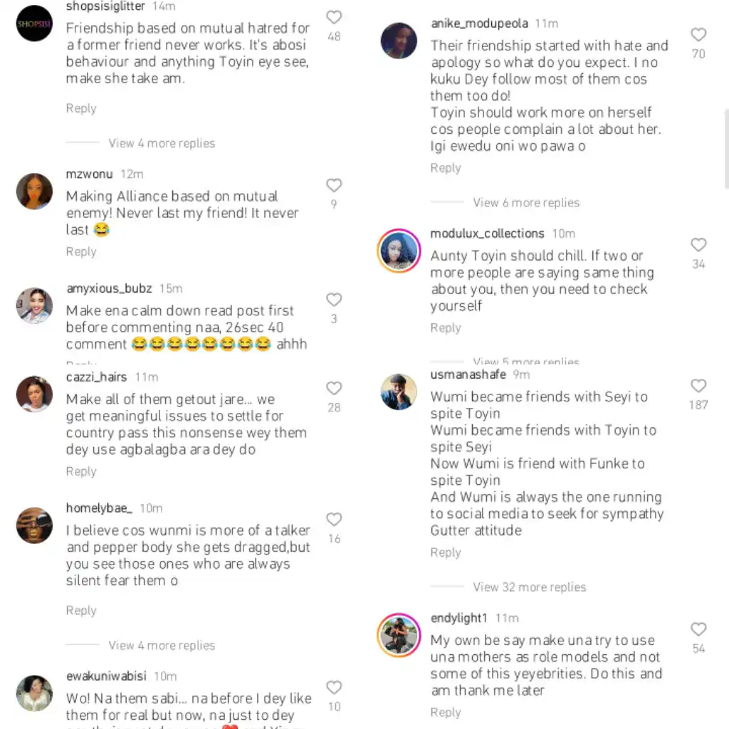 Reactions to Toyin Abraham and Wumi Toriola alleged beef Kemi Filani blog