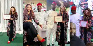 Regina Daniels and Ned Nwoko storm Abuja for his certificate of return