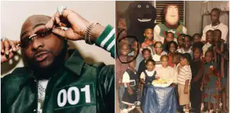 “Always smiling” – Childhood photo of Davido at birthday party melts hearts
