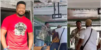 Actor, Browny Igboegwu rages, gets physical after a ‘drink poison’ prank was pulled on him