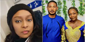 Actress Victoria Inyama reacts to insinuation about Frank Artus mistreating his wife