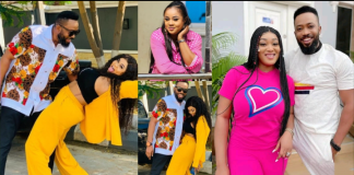 “Na person husband o”- Fans drag Uju Okoli over her loved-up moment with Frederick Leonard on set, She reacts