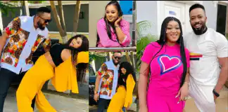 “Na person husband o”- Fans drag Uju Okoli over her loved-up moment with Frederick Leonard on set, She reacts