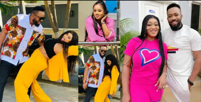 “Na person husband o”- Fans drag Uju Okoli over her loved-up moment with Frederick Leonard on set, She reacts