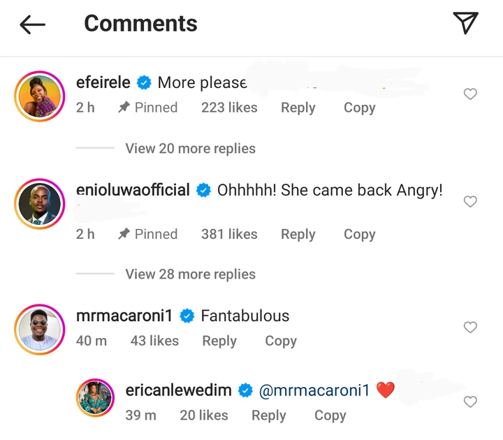 "This is the older version of Mercy" Mr Macaroni, Beauty Tukura And Efe Irele React As BBN’s Erica Shares New (Photos/video) Of Herself In See-through Outfit 3 46b7495d1b6b4c15800a9b4fac98e593