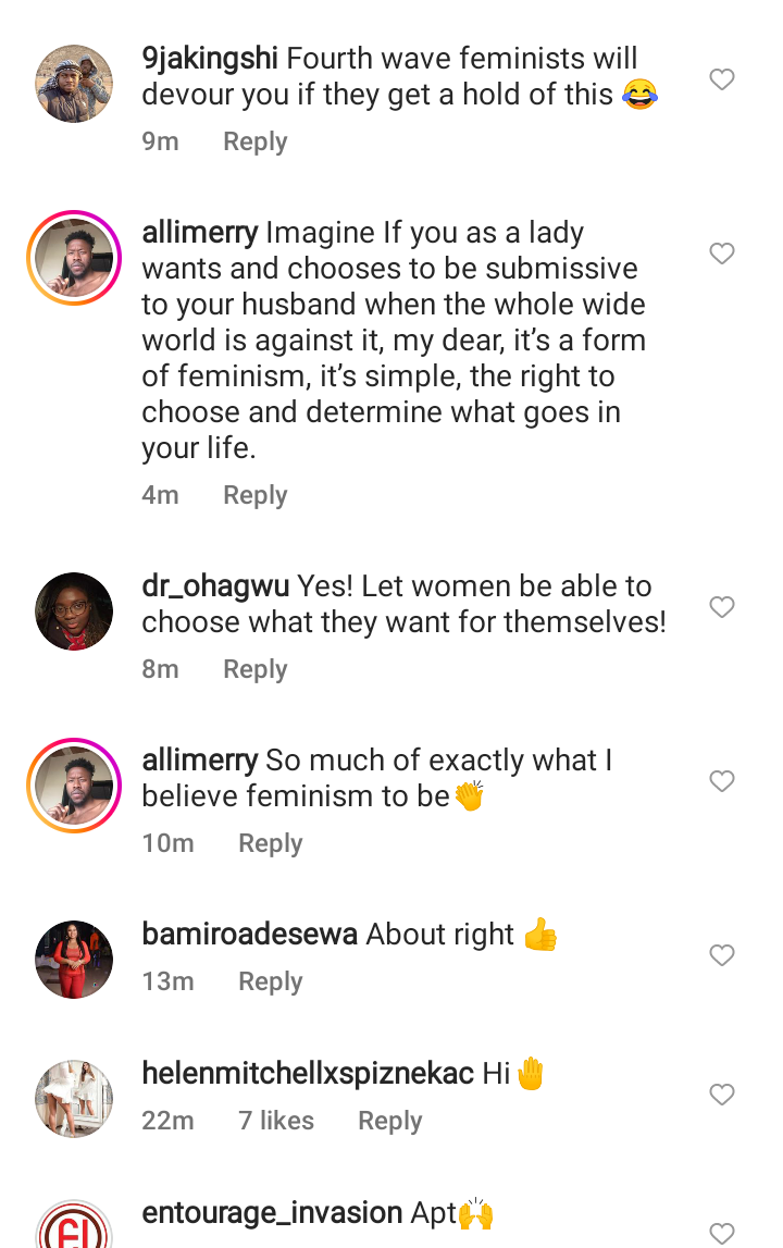 "The right to CHOOSE" Media Personality Toolz Reacts To Statement That A Housewife Could Be A Feminist 1 99d3040b70b693869e25866e5fc0c280