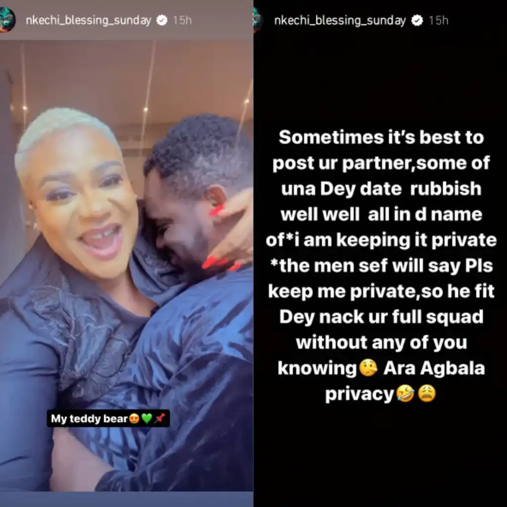 Its best to post your partner Nkechi Blessing reacts to Medlin Boss alleged affair with Bestfriend husband