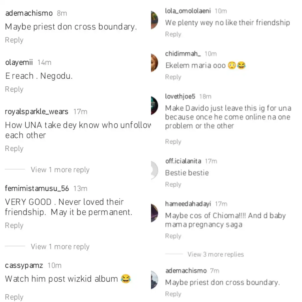 Mixed reactions trail Davido unfollowing Cubana Chief Priest