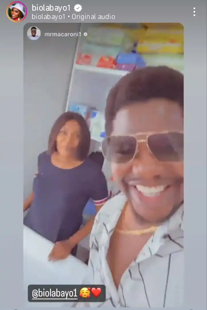 Mr Macaroni storms Biola Bayos house Kemi Filani blog min