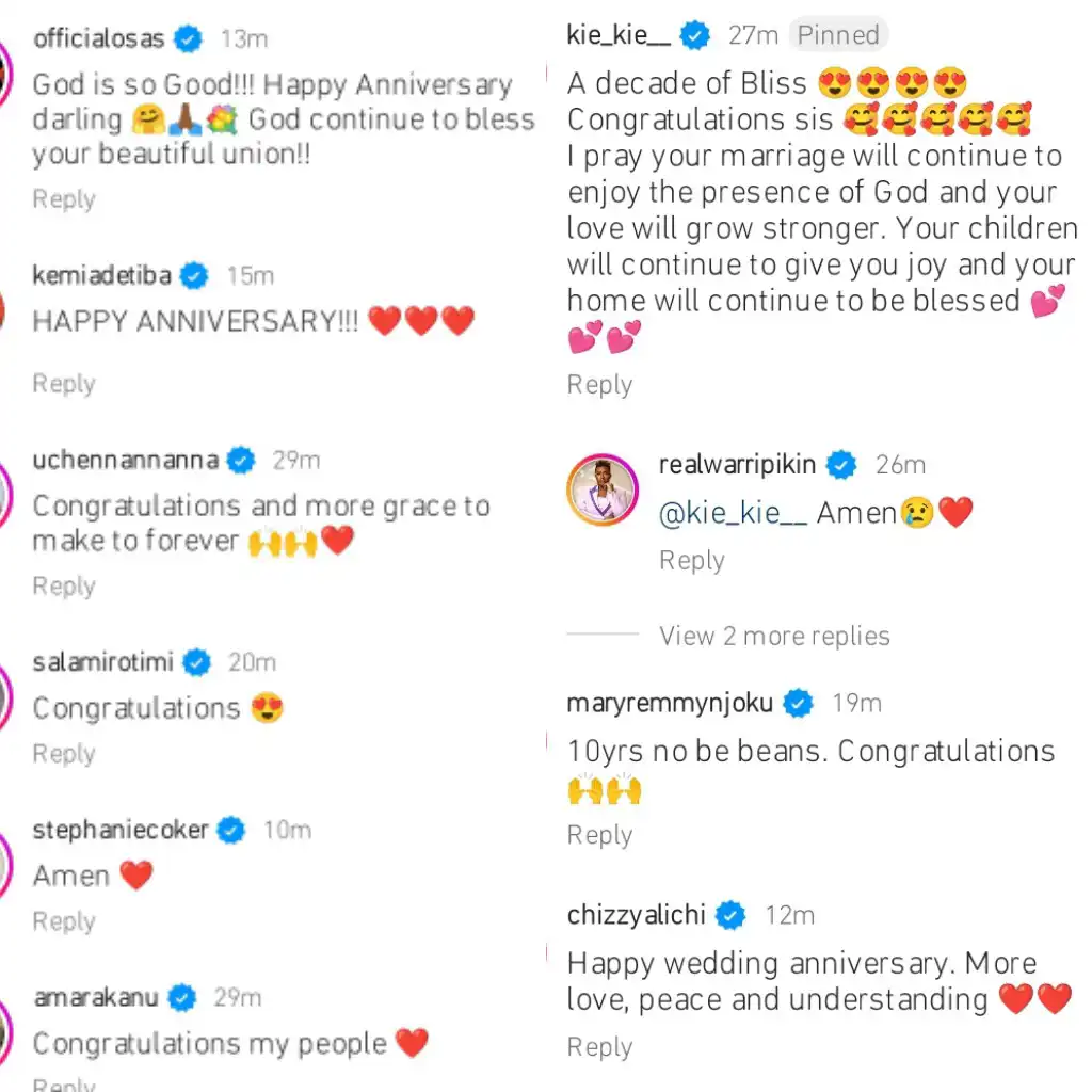 Nollywood stars celebrate Warri Pikin and husband as 10th wedding anniversary1