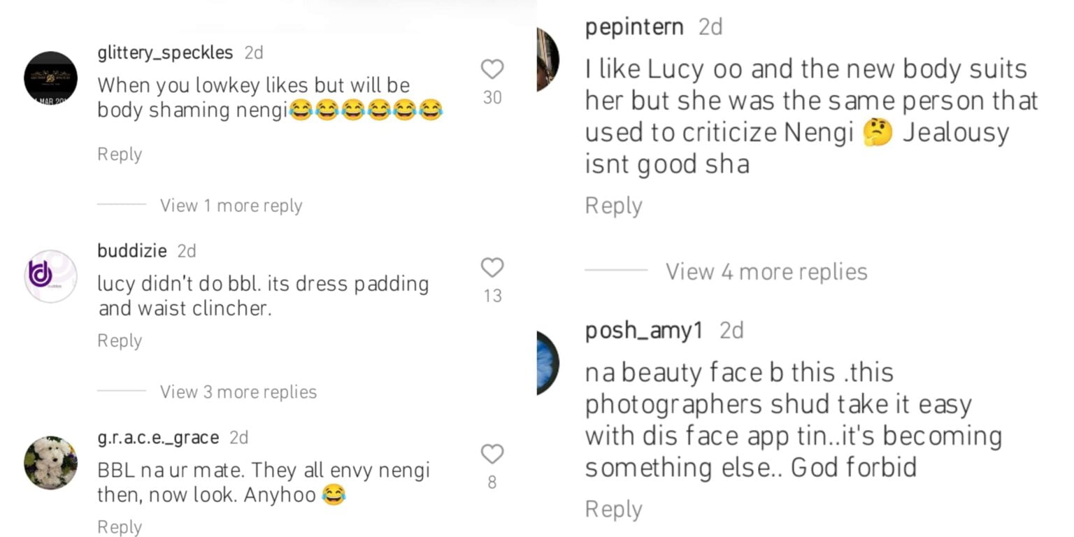 Reactions as Lucy Edet undergoes body surgery Kemi Filani blog min 1536x768 1