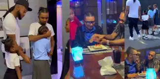 Flavour and his 3 daughters visit adopted son, Semah; celebrate his 17th birthday in emotional video