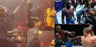Israel Adesanya celebrates UFC win with Usman Kamaru, Adekunle Gold and others in nightclub