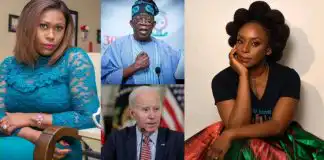 Uche Jumbo reacts as Chimamanda Adichie reports Tinubu’s drug case to America President, Biden