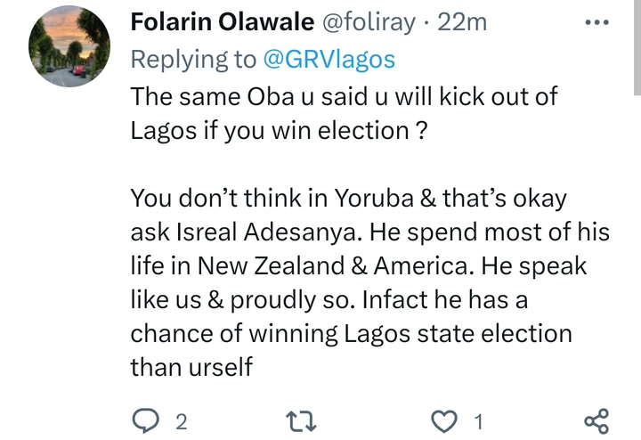 "Get Out" APC and Tinubu Supporters Drag GRV as he reacts to The Statement That Says He Prostrated Like An Omolúàbí Before Oba of Lagos 3 b5a0401fb4c24bac96fce737d5ca6f97