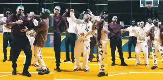 Watch American singer, Chris Brown join Davido and Poco Lee in ‘Unavailable’ dance challenge (video)