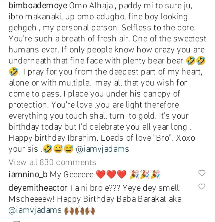 Deyemi Okanlawon tackles Bimbo Ademoye over her birthday message to lover VJ Adams Kemi Filani blog min 1