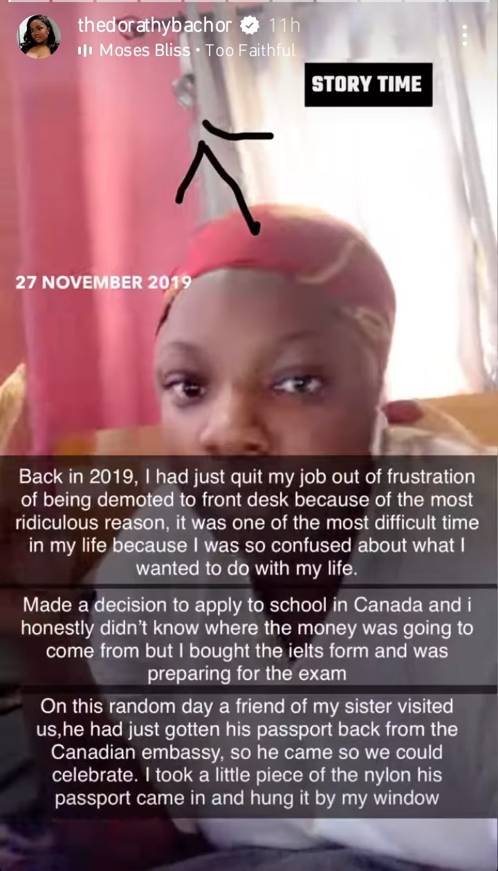 “It was one of the most difficult times in my life” BBNaija’s Dorathy Bachor shares touching story, as she finally obtains visa to Canada 4 Dorathy Bachor shares her story as she gets visa to Canada