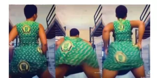 Free SHS 3 Student Almost Shows Her Tøtø While Displaying Hard Twe3rkings In School-(Watch Video)
