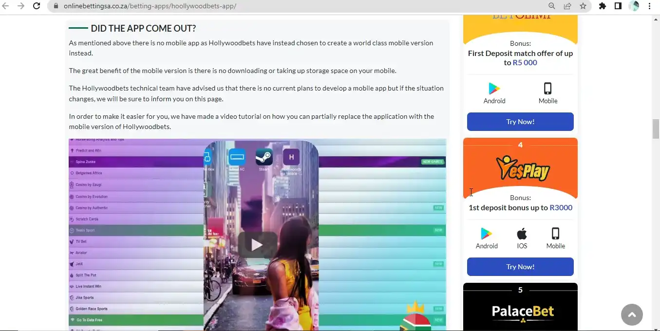 Hollywoodbets Review and Rating South Africa 2023