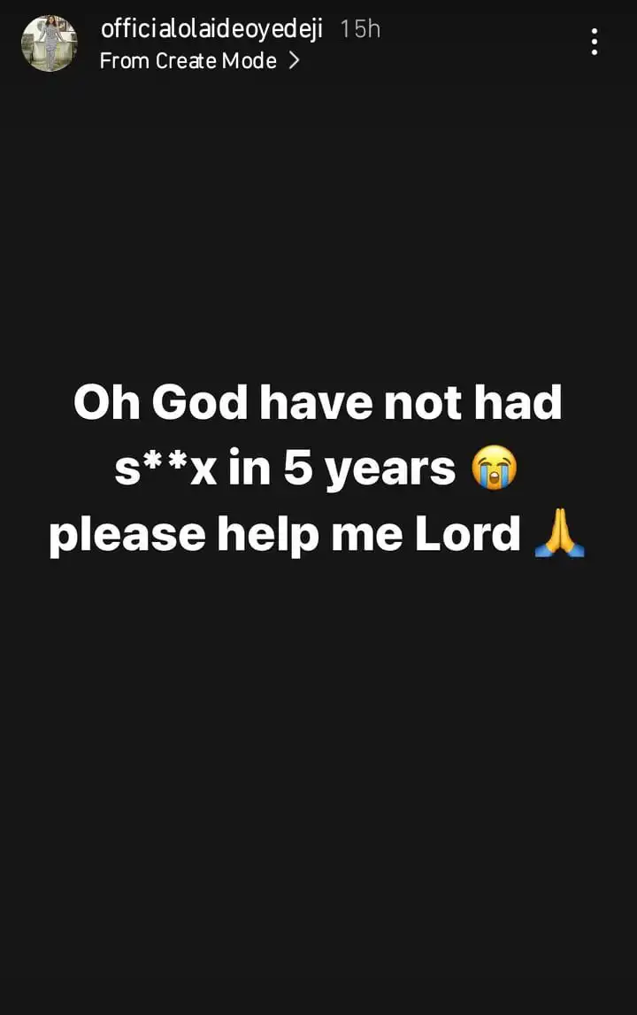 I havent had sex in 5years Olaide Oyedeji cries out Kemi Filani blog min