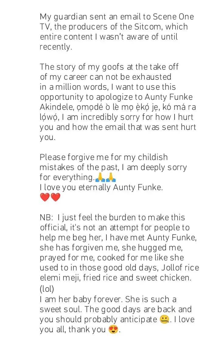 Juliana Olayode tenders apology to Funke Akindele Kemi Filani blog min
