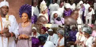 Ooni’s new wife, Olori Elizabeth Akinmuda begins traditional entry into the palace (Video)